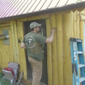 How to Chink an Off Grid Log Cabin