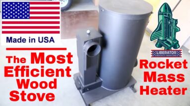 Liberator Rocket Stove -- Hyper Efficient, USA Made Wood Burning Stove / Mass Heater