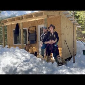 Off Grid Cabin in the Woods...Spring trip ...massive snow