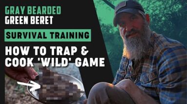 Primitive Trapping Techniques and Cast Iron Cooking | Gray Bearded Green Beret