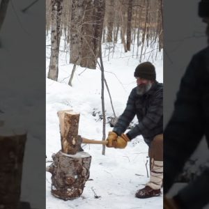 Wood splitting in the Adirondacks 😎🪓🪵