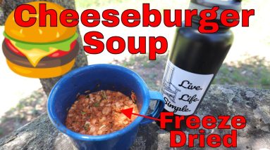 How to make a Freeze Dried Cheeseburger without Soggy Buns -- Cheeseburger Soup Recipe